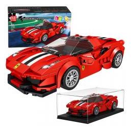Lean Toys Rennwagen-Bausteine in einer Vitrine, 364 Teile (71644830)