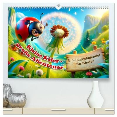 Kleine Käfer, große Abenteuer: Ein Jahreskalender für Kinder (hochwertiger Premium Wandkalender 2027 DIN A2 quer), Kunstdruck in Hochglanz