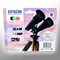4 Epson Tinten C13T02W940 Multipack KCMY 502XL 502