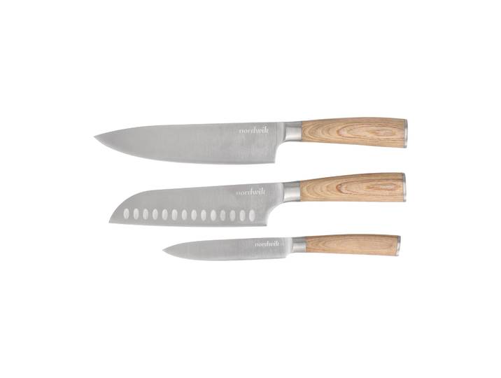 Nordwik Ensemble de couteaux 3 pièces Nordwik Bois comprimé