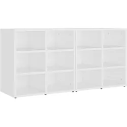 vidaXL Schuhregale 2 Stk. Weiß 52,5x30x50 cm