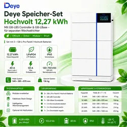 Deye  GB-L-Pro-Pack4.1  Speicher-Set  Hochvolt  12,27KWH  Grundplatte  Controller  für  Seperaten  Wechselrichter