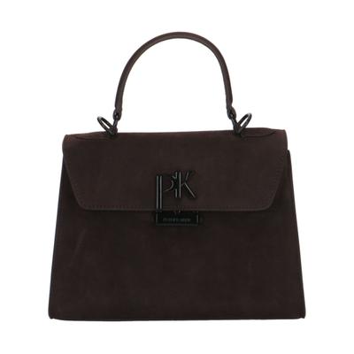 Henkeltasche PETER KAISER "Peter Kaiser Taschen Veloursleder", Damen, Gr. onesize, braun (dunkelbraun), Veloursleder, Taschen