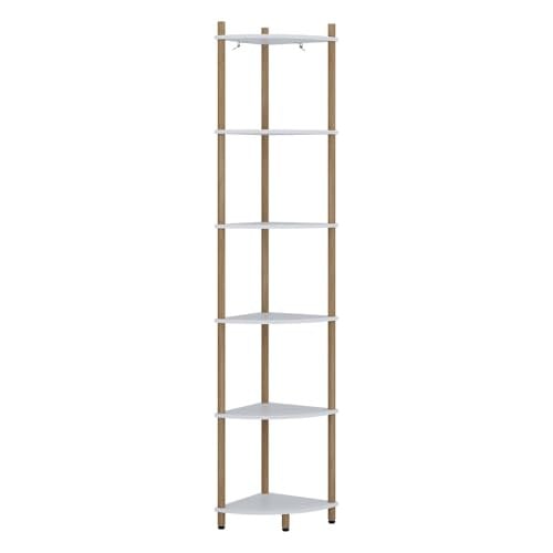 Vicco Hoekrek Bivio Wit/dennenhout Breedte: 29 cm, Hoogte: 163,5 cm