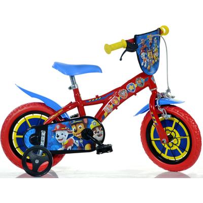 Kinderfahrrad DINO BIKES "12" Paw Patrol stabiler Stahl-Rahmen, Stützräder, kindgerecht" Gr. 22, rot, Fahrräder, Kinder, 22cm, 12 Zoll (30,48cm), mit Stützrädern und Frontschild