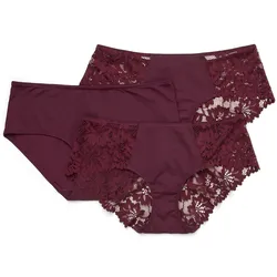 Tchibo - 3 Pantys - Damen - Gr. L - weinrot