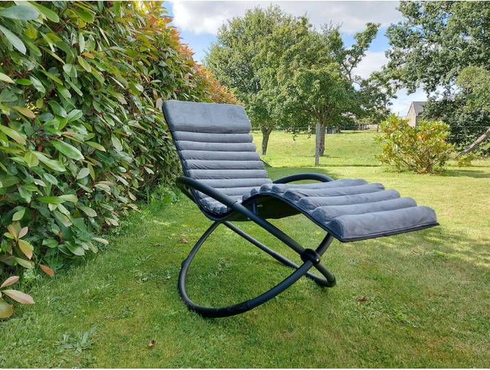 Chalet&jardin - Bain De Soleil Swing Luxe Monaco En Aluminium - Gris Anthracite