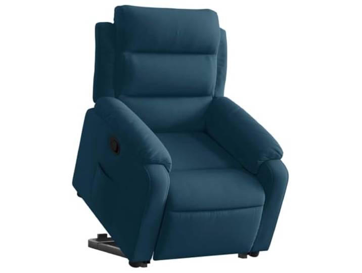 Lehnstuhl mit verstellbarer Rückenlehne, Samt, mit elektrischem Aufzug Samt 100% Polyester, Holzrahmen, Seitentasche, Neigung 135 Grad, Elektromotor DC 24V