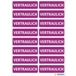 Herma Hinweisetikett 15037 12,5x40mm Vertraulich 320 St./Pack.