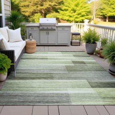 Addison Rugs Machine Washable Indoor/Outdoor Geo Blocks Chantille Rug