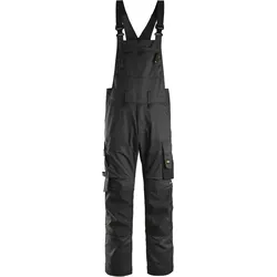 Snickers AllroundWork, Stretch-Latzhose 158 weiß-schwarz