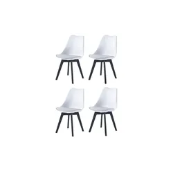Stuhl 4er-Set   ¦ weiß ¦ Maße (cm): B: 49 H: 84