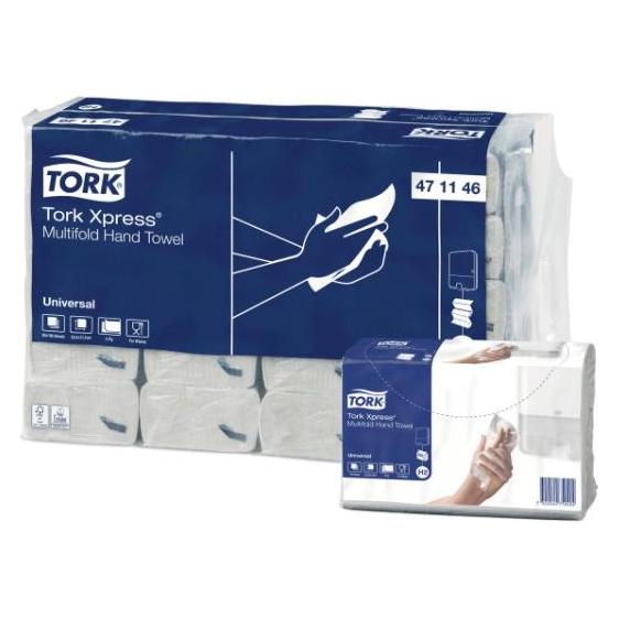 Tork Handtuch-Blatt Xpress Multifold Universal 2-lagig 21,3x23,4x7,8 cm,20 pk x 190 pk/krt (20x) (471146)