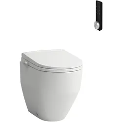 LAUFEN Cleanet Pro Lite Stand-WC, Dusch-WC Aufsatz Lite ohne Fernbedienung, spülrandlos, Tiefspüler, 370x530mm, H617890000S002
