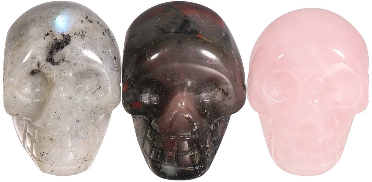Solidchoice Mini Kristallen Skull Beeldjes voor Decoratie