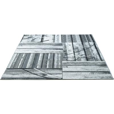Teppich SANSIBAR "Rantum Beach SA-023", grau, B:240cm H:5mm L:340cm, Polypropylen, Teppiche, Teppich, Flachgewebe, modernes Design, Motiv Holzdielen, In- & Outdoor geeignet