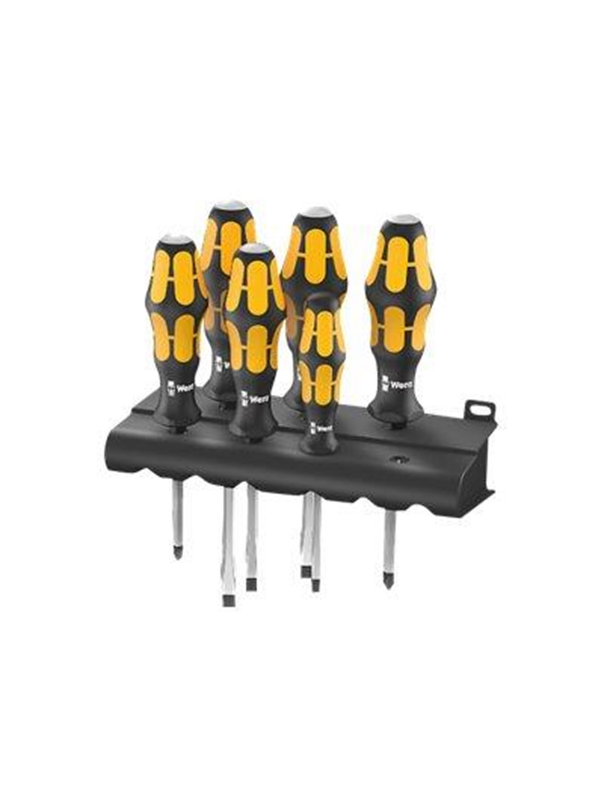 Wera 932/6 Schraubendrehersatz Kraftform : Der Schraubmeißel + Rack, 6-teilig