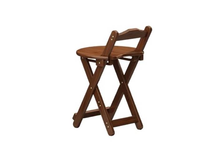 IUVYTA Tragbarer Barstuhl, Möbel, Milchteeladen, Kassierer Hoher Hocker, Wohnzimmer-Rücken-Esszimmerstuhl, einfacher Klapphocker(Brown-45cm)