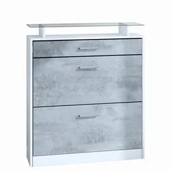 SCHUHSCHRANK Loret Front in Beton Oxid Optik
