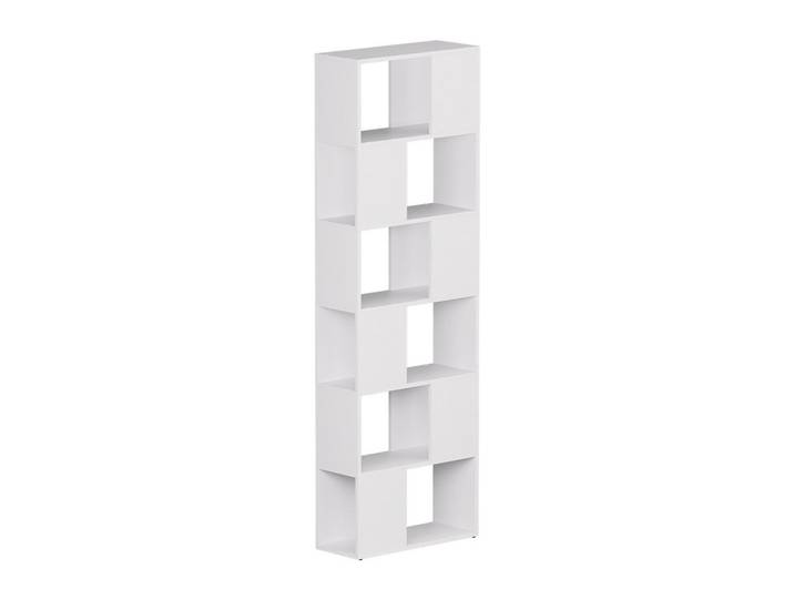 Vicco Raumteiler Eneos Weiß 60 x 186 cm, 5 Fächer, Rechteckig, 60x186x24 cm, Wohnzimmer, Raumteiler, Raumtrenner