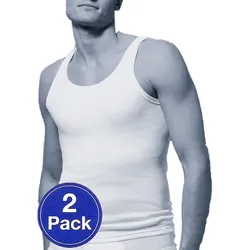 Schiesser 2 Stück ( Doppelpack ) Herren Unterhemd Sportjacke Feinripp - Weiß L