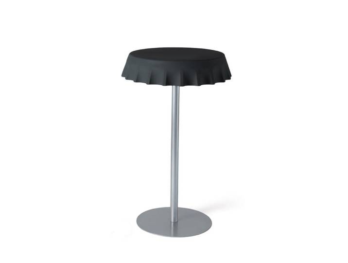 SLIDE table haute FIZZZ H 110 cm (Noir - Polyéthylène et métal)
