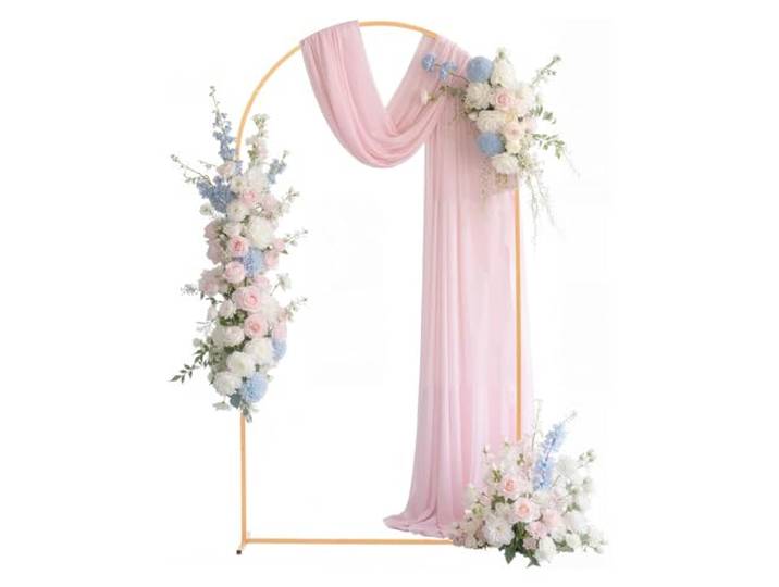 VEVOR Arche de Mariage 2\,2x1\,2 m Support de Fond Arche Structure Stable Métal pour Décoration de Mariage\, Anniversaires\, Remises de Diplômes\, Fêtes\, Cérémonies\, Célébrations\, avec Tubes Carrés\, Doré