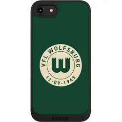 Nivocase Handyhülle für Apple iPhone 7 Hülle NIVOpure Case Schwarz Offizielles Lizenzprodukt VfL Wolfsburg (Apple iPhone 7), Smartphone Hülle, Schwarz