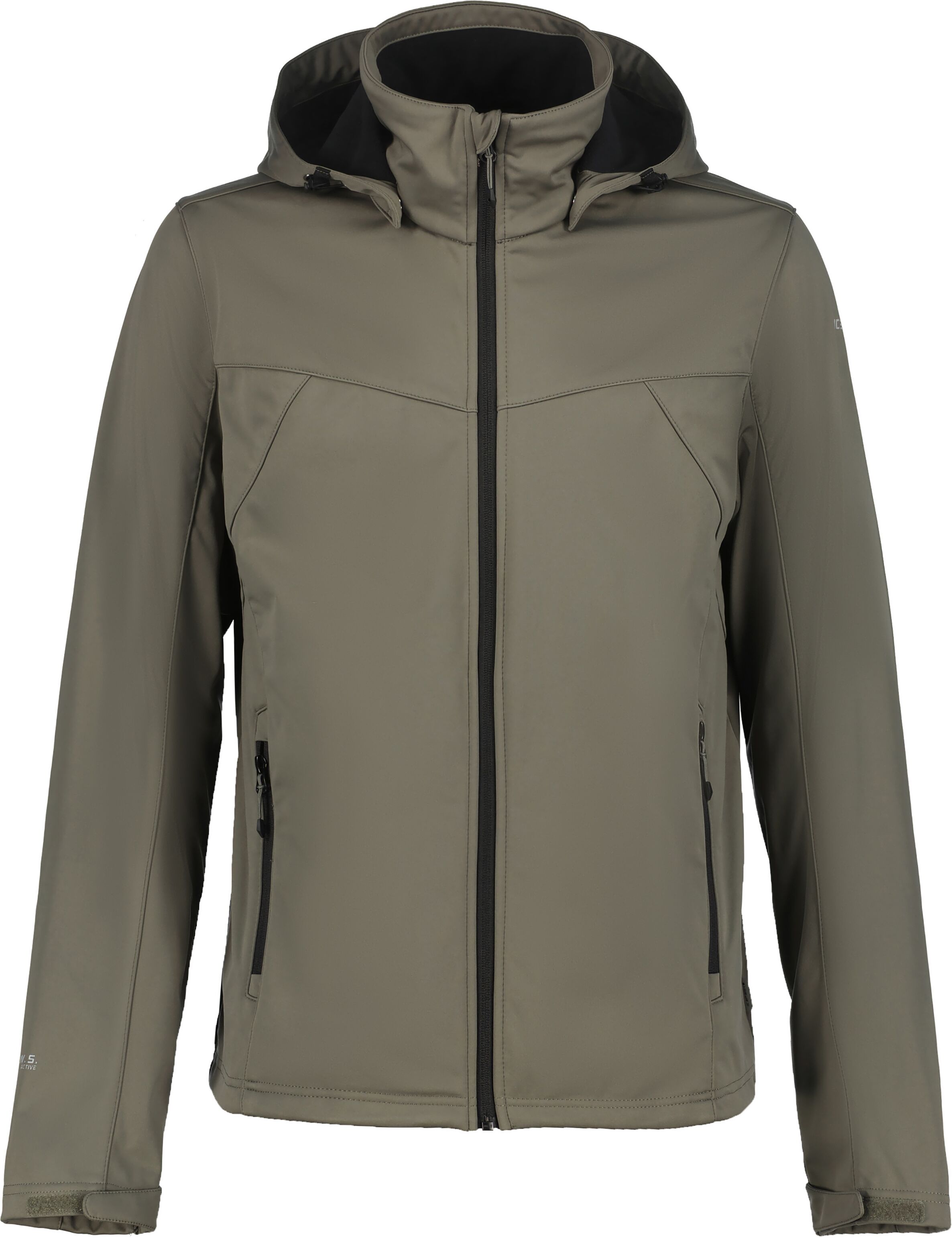 Softshelljacke ICEPEAK "BIGGS", Herren, Gr. 48, granite, Obermaterial: 100% Polyester, Jacken Softshelljacke, wasserabweisendes Obermaterial, atmungsaktiv granite 48