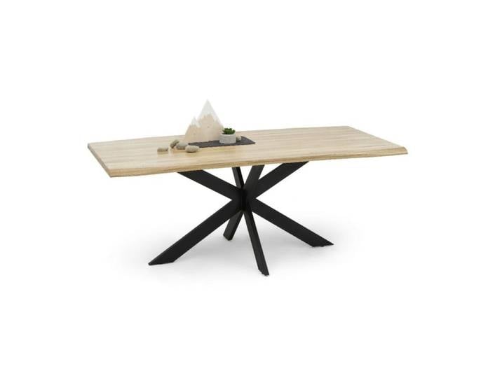 Trendstore Elian Esstisch aus Eiche massiv mit Spidergestell Ind