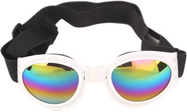 Inspire Picks Foldable Pet Sunglasses For Dogs & Cats Outdoor UV Protection Dog Glasses white