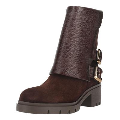 Stiefelette HISPANITAS "Hispanitas Stiefelette Leder/Textil", Damen, Gr. 37, espresso, Leder, Textil, Schuhe Stiefelette