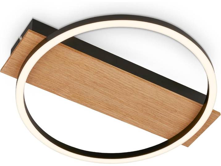 LED Deckenlampe Holz Deckenleuchte Wohnzimmer Schlafzimmer Warmweißes Licht