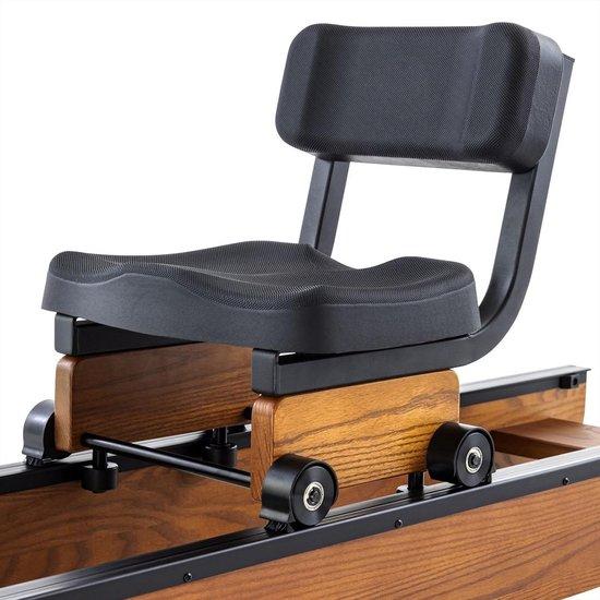 Rudergerät, Rückenlehne - Holzkonstruktion - Bequemes Training - Bruchfestes Design - Universelle Größe - Braun