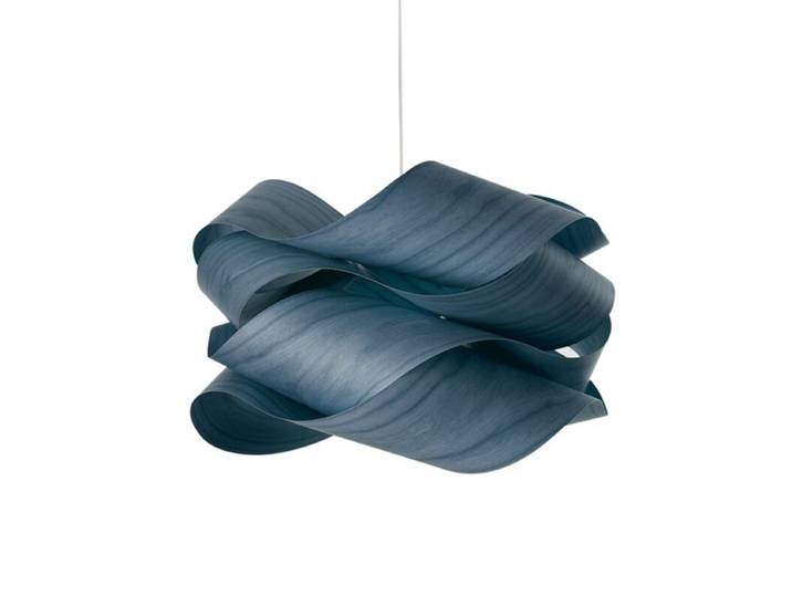 LZF Pendelleuchte Link - Blue (Blau) , Weiß matt , Large Natur,
