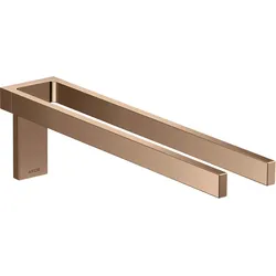 hansgrohe AXOR UNIVERSAL Rectangular Handtuchhalter, Metall, doppelt, fest, Länge 380mm, 42622300, Farbe: Polished Red Gold
