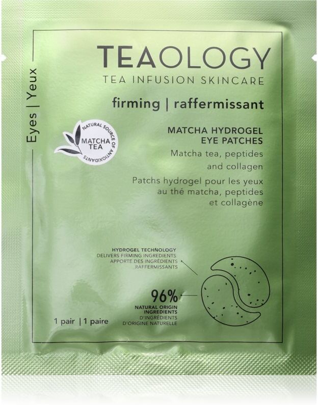 Teaology Matcha Infusion Hydrogel Eye Patches regenerating hydrogel eye pads with collagen 1 pair