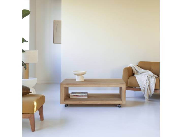 Rechteckiger Couchtisch aus massivem Teakholz Anoa - Natur - Teak
