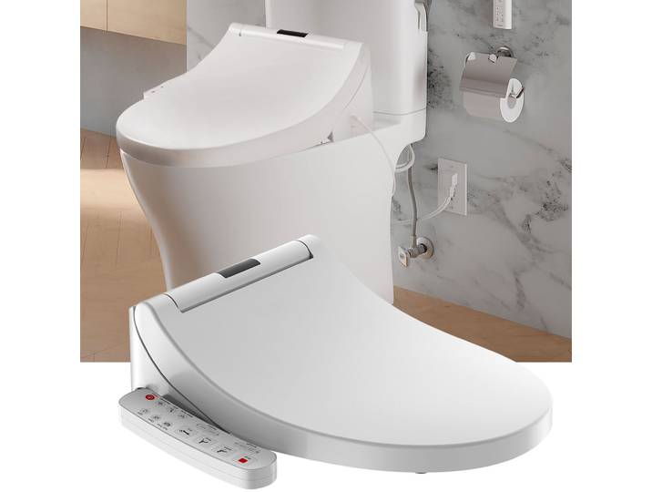Smarter Dusch-WC-Sitz mit Warmluftföhn, Sitzheizung und App