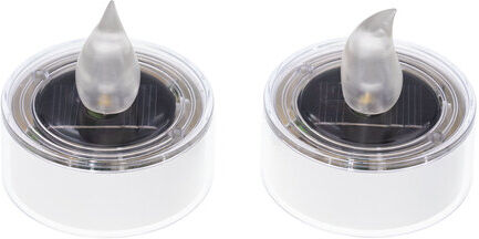 Solar LED-Teelichter, 5,2 cm Ø, 2 Stück