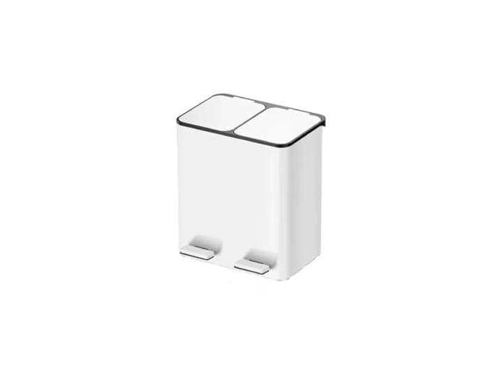 9bbhfJw4R Haushaltsmülleimer Klassifizierter Mülleimer, Küche, Wohnzimmer, Büro(Weiß,18l)