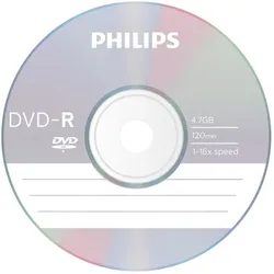 Philips 1x100 DVD-R 4,7GB 16x SP (100x), Optischer Datenträger