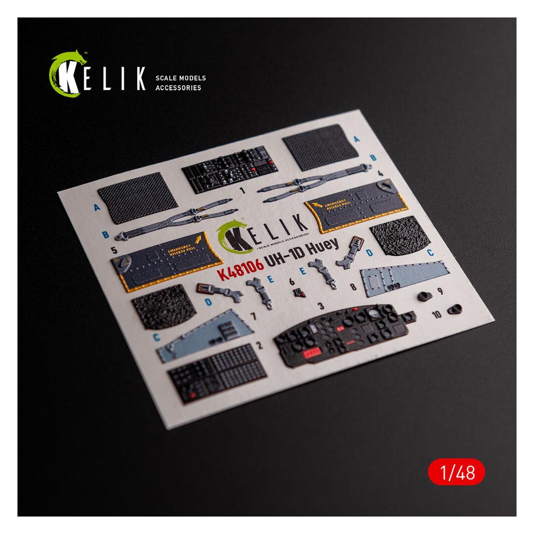 Kelik UH-1D Huey - interior 3D decals for Zimi Model/KittyHawk kit (K48106)