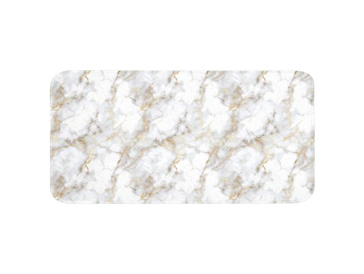 WC-VORLEGER Goldene Adern - Marmor - Weiß WC Teppich 120x60 cm