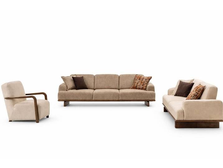 Xlmoebel Polstergarnitur Beige 2er Set modernes 3-Sitzer Sofa für komfortables Wohnen, (2er Set, 2-tlg., 2er Set 3-Sitzer Sofa), Made in Europa
