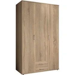 Kleiderschrank HARPER BREST (BHT 120x196x54 cm) - braun - BHT 120x196x54 cm