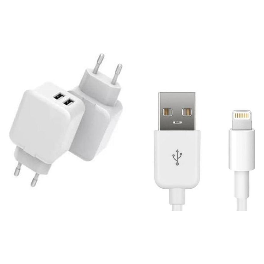 CoreParts Charger for iPhone & iPad (12 W, 2 Ports) (MBXUSB-AC0007)