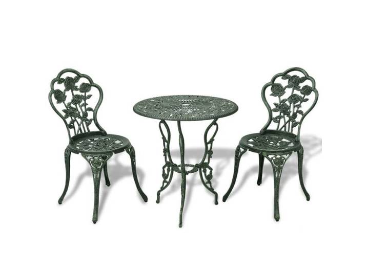 (Vert)Ensemble de bistro 3 pcs - Salon De Jardin Extérieur - Aluminium coulé Vert 493773