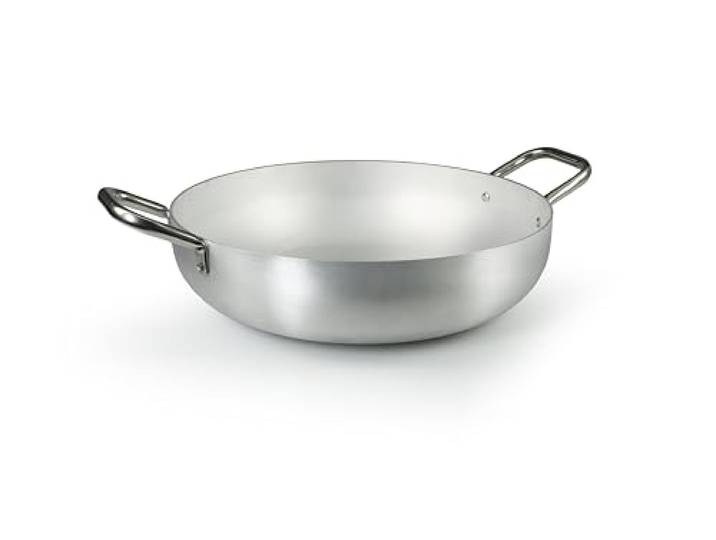 Barazzoni Spa, Pfanne Ø 40 cm, 99,5% reines Aluminium, Griffe aus Stahl, auch für Induktionsherde geeignet, Made in Italy