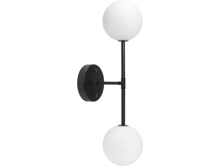 PR Home Badezimmer-Wandleuchte Sigma D, Glas, rund, 12x49x19 cm, Lampen & Leuchten, Innenbeleuchtung, Wandleuchten, Spiegelleuchten